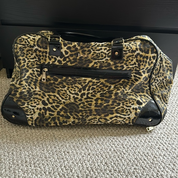 bebe Cheetah Roller Duffle Bag - Picture 1 of 9